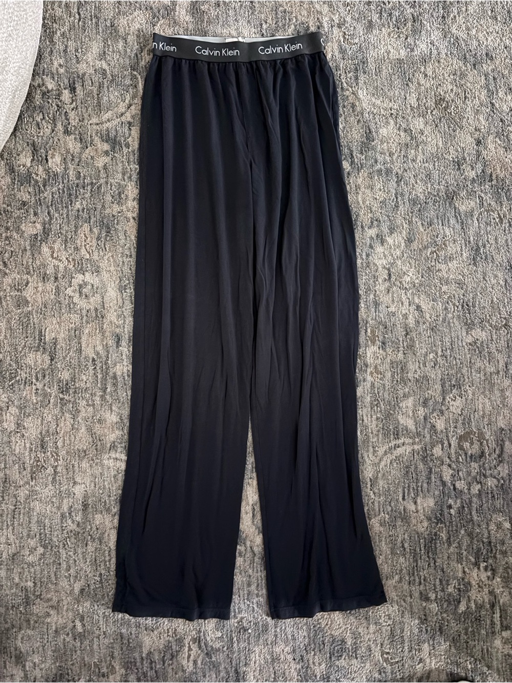 Calvin Klein Women's Gray Wide-Leg Lounge Pants